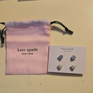 Kate Spade Kids Earrings Set in Pink and White